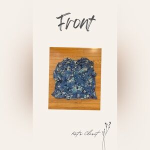 Women’s Croft & Barrow Blue Floral Blouse